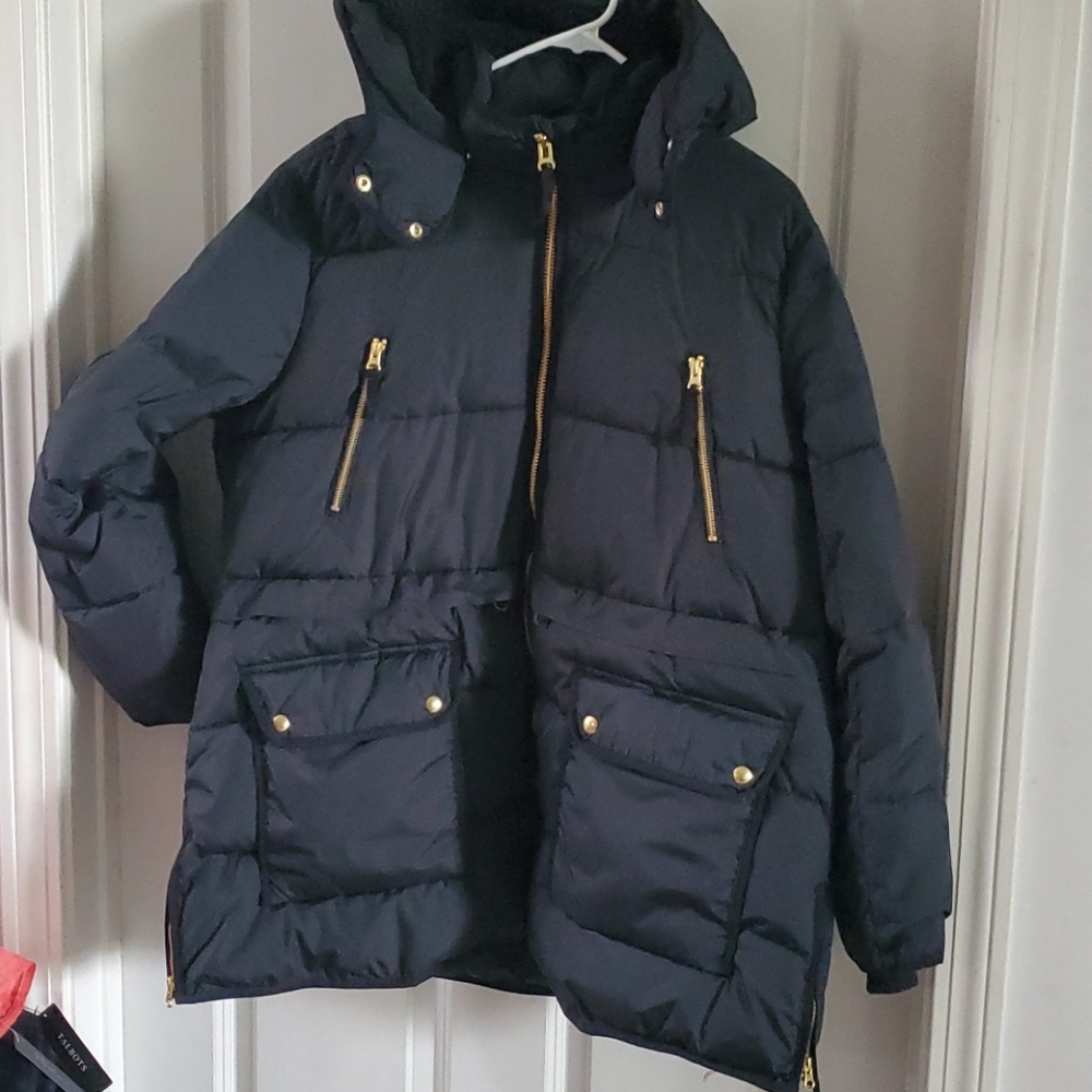 NWT J. Crew Chateau puffer xxl black